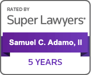 Rated by Super Lawyers, Samuel C. Adamo, II, 5 Years