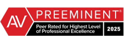 Martindale-Hubbell AV Preeminent Peer Rated for Highest Level of Professional Excellence 2025